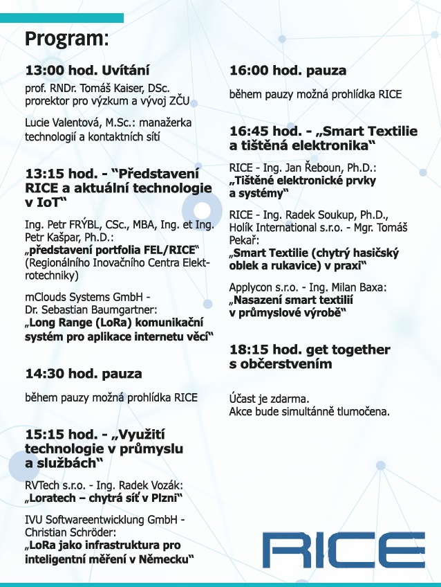 Program Technologické fórum IoT